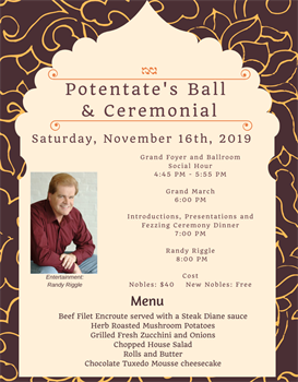 Potentate's Ball & Ceremonial - Click Here for Details