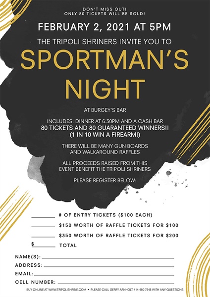 Sportsman's Night at Burgey's Bar - Click Here for Details