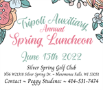 Tripoli Auxiliary Annual Spring Luncheon - Click Here for Details