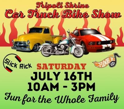 Tripoli Shrine Car, Truck and Bike Show - Click Here for Details