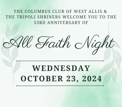 All Faith Night - Click Here for Details