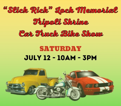 Tripoli Shrine Car, Truck and Bike Show - Click Here for Details