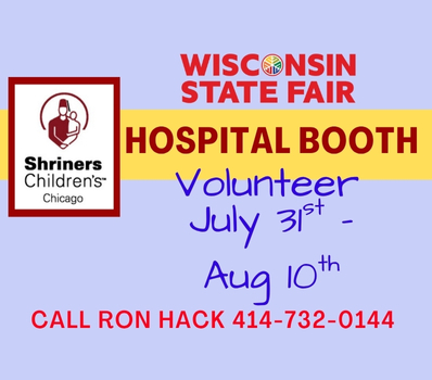 State Fair Hospital Booth Volunteers - Click Here for Details