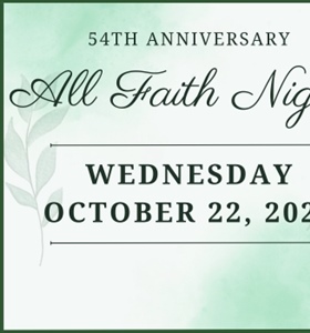 All Faith Night - Click Here for Details