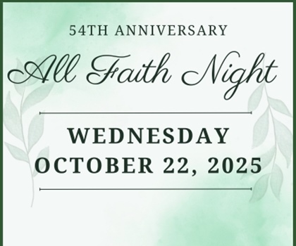 All Faith Night - Click Here for Details