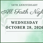 All Faith Night - Click Here for Details