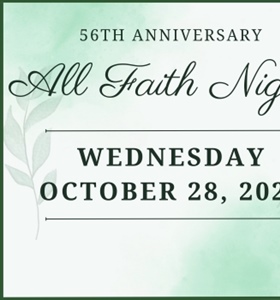All Faith Night - Click Here for Details