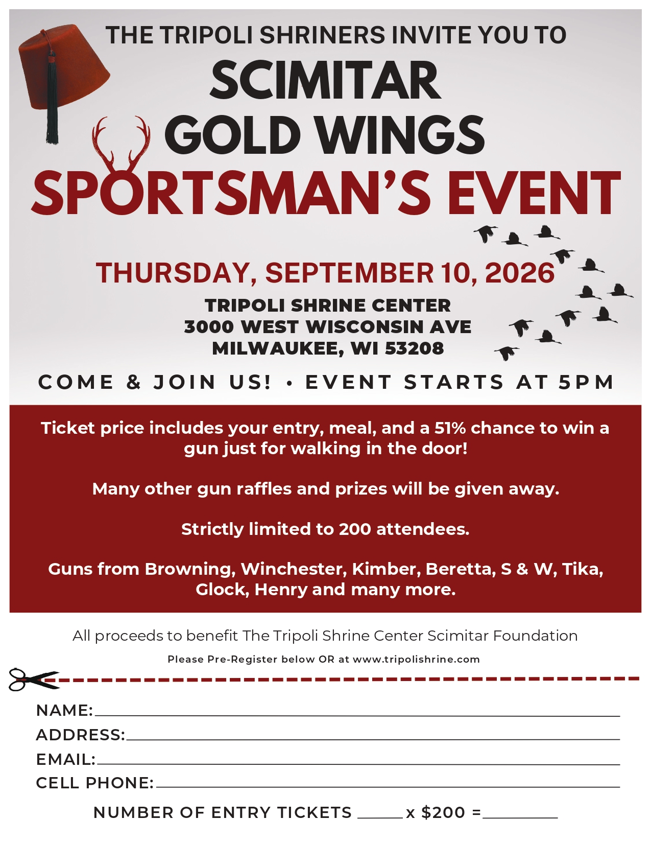 Miwaukee's tripoli shriners gold wing sportsman event